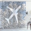 Travel Shower Curtain with Hummingbird Vacation Print - Waterproof Bathroom Decor with Travel Theme