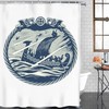 Travel Shower Curtain with Norse Decor Vikings Odin Rune Design, Unique 3D Print for Bathroom, Best Gift Choice