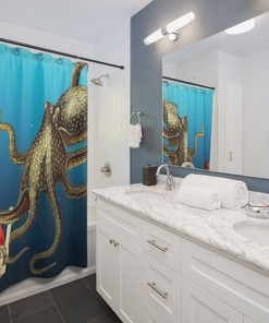 Travel Shower CurtainRestroom Shower Curtains for Kids, Boys, Girls with Kids Bathroom Shower Curtains Vintage Designs