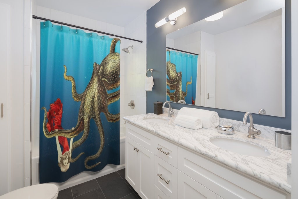 Travel Shower CurtainRestroom Shower Curtains for Kids, Boys, Girls with Kids Bathroom Shower Curtains Vintage Designs