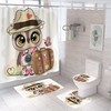 Travel The World With This Owl Holiday Waterproof Shower Curtain