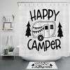 Travel Trailer Camping Bathroom Accessories Happy Camper Rv Shower Curtain 