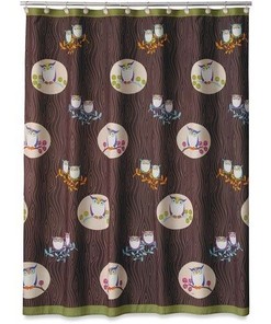 Tree Branch Chocolate Brown Vintage Shower Curtain, Woodland Bathroom Decor with Waterproof Fabric