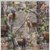 Tree Camo Deer Bear Shower Curtain - Waterproof Bathroom Decor with Hunting and Camouflage Theme