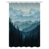 Tree Forests Small Shower Curtain - Waterproof Bathroom Decor for RV Camper with Nature and Forest Theme