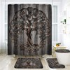 Tree Of Life Vintage Viking Nordic Rustic Tree Shower Curtain U Shaped Hooks