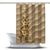 Tree Of Shells On Sand Art Shower Curtain, Waterproof Fabric For Beach Bathroom Decor
