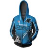 Trendy All Over Print Flame Balls Graphic Buffalo Bills Hoodie With 3D Zip Hoodie For Fans