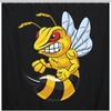 Trendy And Modern Cartoon Angry Bee Mascot Waterproof Shower Curtain