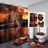 Trendy Cheetah Shower Curtain, With Bath Leopard Design For Home Bathroom