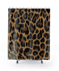Trendy & Eye-catching Leopard Print Bathroom Shower Curtain