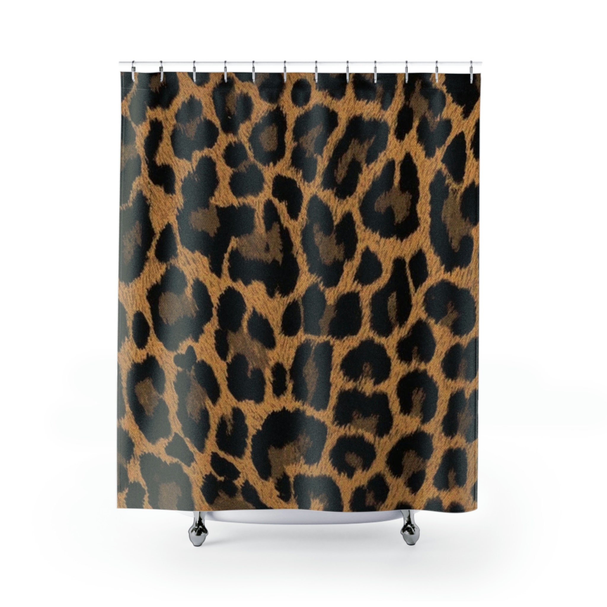 Trendy & Eye-catching Leopard Print Bathroom Shower Curtain