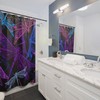 Trendy Flying Dragonflies Shower Curtain In Purple And Blue For Your Bathroom