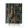 Trendy Jungle Giraffe Print Shower Curtain for Exotic Bathroom Decor 