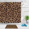 Trendy Leopard Print Pattern Shower Curtain For Bathroom Decor