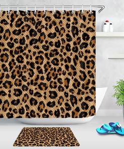 Trendy Leopard Print Pattern Shower Curtain For Bathroom Decor