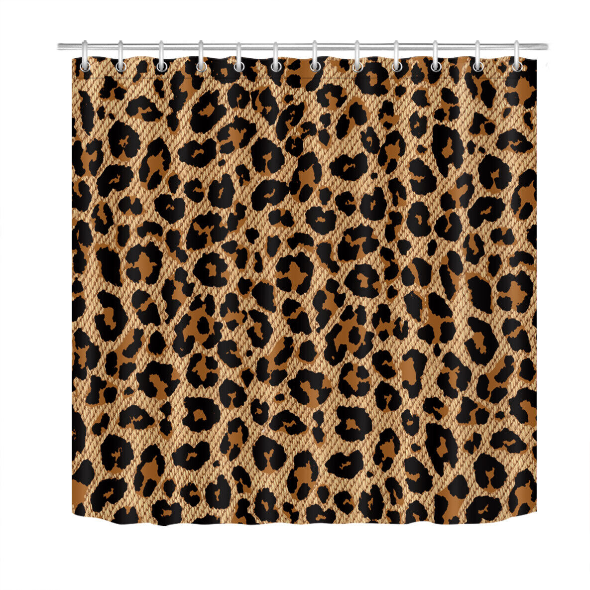 Trendy Leopard Print Pattern Shower Curtain For Bathroom Decor - Image 2
