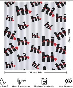 Trendy Modern Hawaiian Islands Printed Shower Curtain For Home Decoration