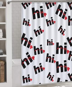 Trendy Modern Hawaiian Islands Printed Shower Curtain For Home Decoration
