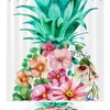 Trendy Pineapple and Floral Print Shower Curtain for a Chic Bathroom