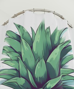 Trendy Pineapple with Sunglasses Shower Curtain