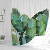 Trendy Tropical Botanical Shower Curtain With Banana Leaf Print, Perfect Home Decor Gift
