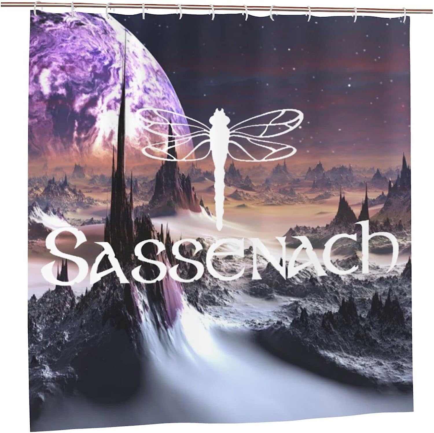Trendy White Dragonfly-Sassenach Shower Curtain For Your Bathroom