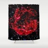 Triangles Abstract Red Pattern Shower Curtain for a Contemporary Bathroom