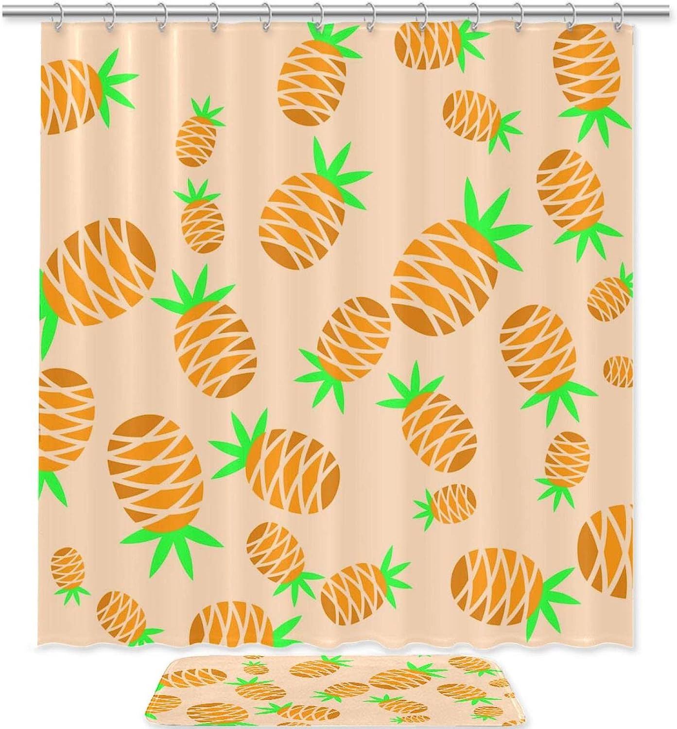 Tribal Skull Tattoo Print Shower Curtain for Men's Bathroom