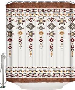 Tribal Totem Boho Shower Curtain, Native American Bathroom Decor