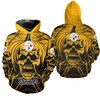 Trick Or Treat In Style With Pittsburgh Steelers Halloween Pumpkin Skull Zip Hoodie
