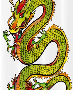 Tricorn Art Dragon Shower Curtain Stall