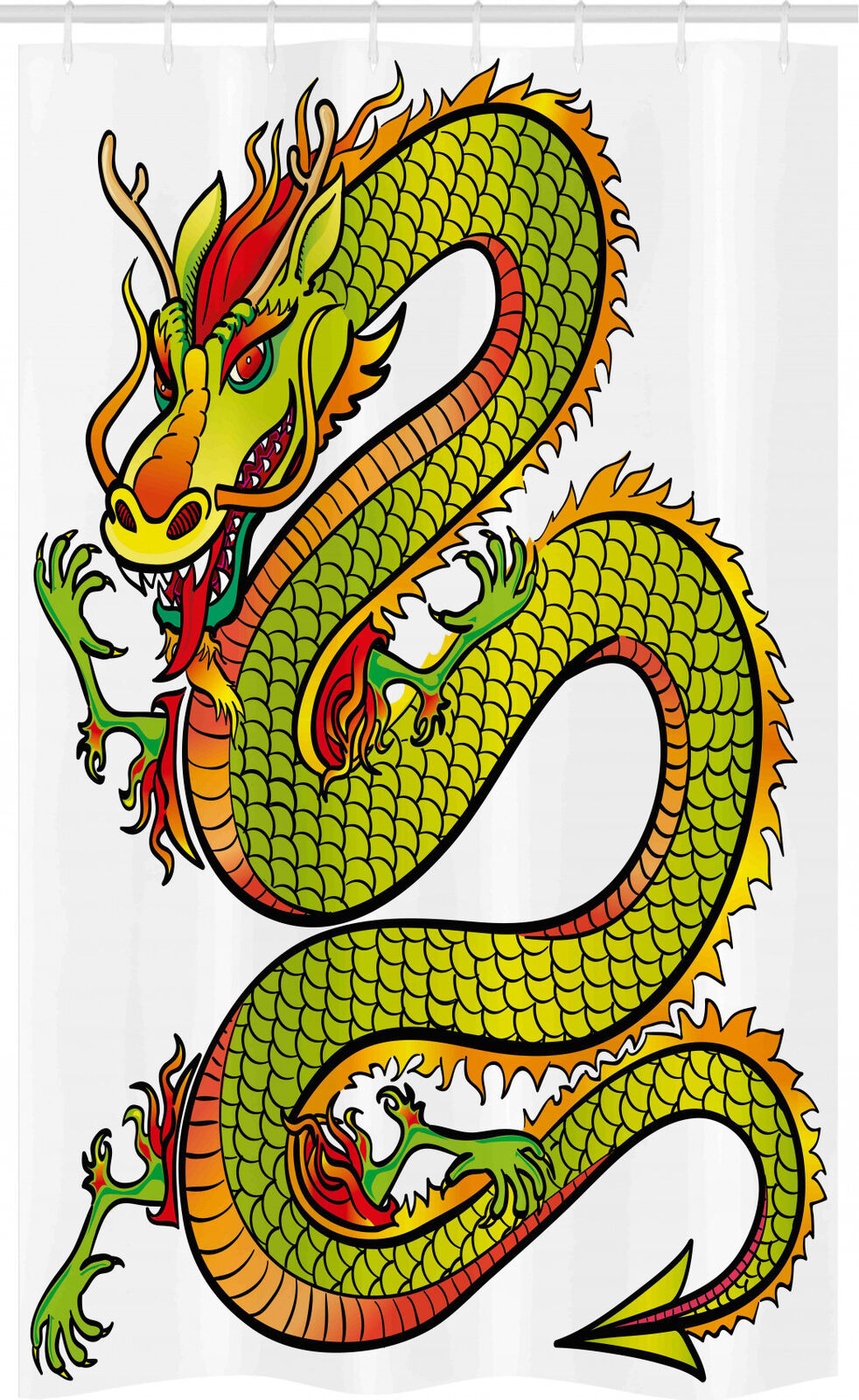 Tricorn Art Dragon Shower Curtain Stall