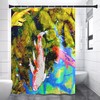 Trippy Pink Koi Fish Shower Curtain, Perfect for Japanese Bathroom Decor