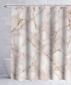 Trippy Pink Marble Pattern Shower Curtain for a Unique and Modern Bathroom