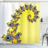 Trippy Seahorse Pattern Print Shower Curtain for Modern Bathrooms