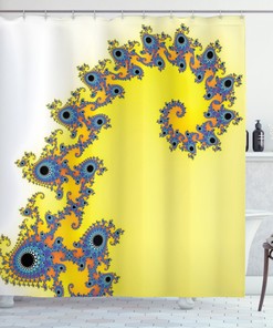 Trippy Seahorse Pattern Print Shower Curtain for Modern Bathrooms