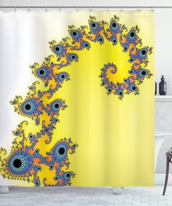 Trippy Seahorse Pattern Print Shower Curtain for Modern Bathrooms