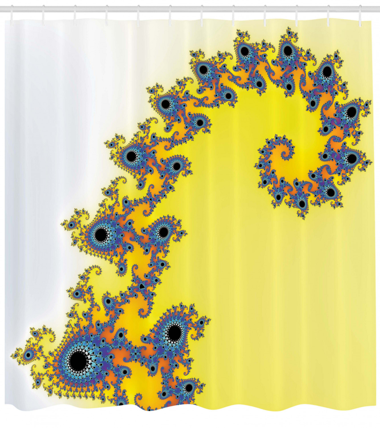 Trippy Seahorse Pattern Print Shower Curtain for Modern Bathrooms