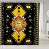 Trippy Sun Moon Stars Shower Curtain for a kid's Bathroom