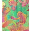 Trippy and Colorful Mushroom Shower Curtain with 3D Fabric Bath Curtain