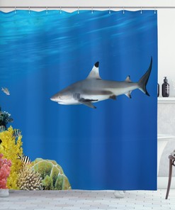 Tropic Underwater World Print Shower Curtain for the Bathroom