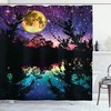 Tropical Banana Forest Palm Tree Leaves Watercolor Design Leaf Shower Curtain - Cloth Fabric Bathroom Decor