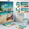 Tropical Beach Waterproof Shower Curtain For Beautiful And Relaxing Bathroom Decor