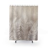 Tropical Beige And White Shower Curtain, Island Vibes Bathroom Decor