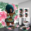 Tropical Black Girl Shower Curtain Bathroom For African American Bathroom Decor