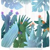 Tropical Cactus Flower Shower Curtain With Waterproof Fabric, Unique Bathroom Decor Idea