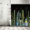 Tropical Cactus Flowers Blossom Shower Curtain for Bathroom