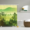 Tropical Cactus Jungle Shower Curtain - Scenic Mexico Nature Print