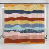Tropical Color Blocks Abstract Shower Curtain for Modern Bathrooms